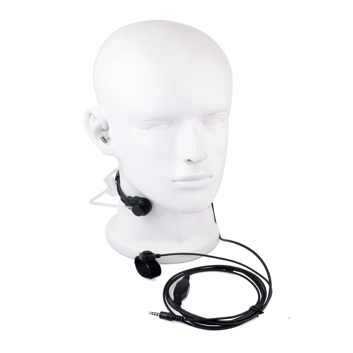 1pin 3.5mm Finger PTT Throat Mic Earpiece Covert Air Tube Earpiece for Mobile Phones Walkie Talkie